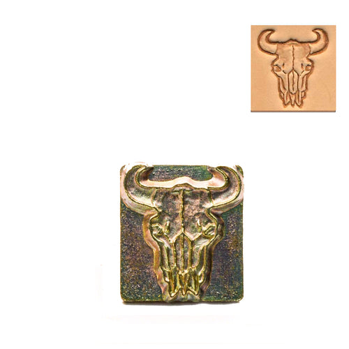 Load image into Gallery viewer, Cow Skull 3D Embossing Stamp from Identity Leathercraft
