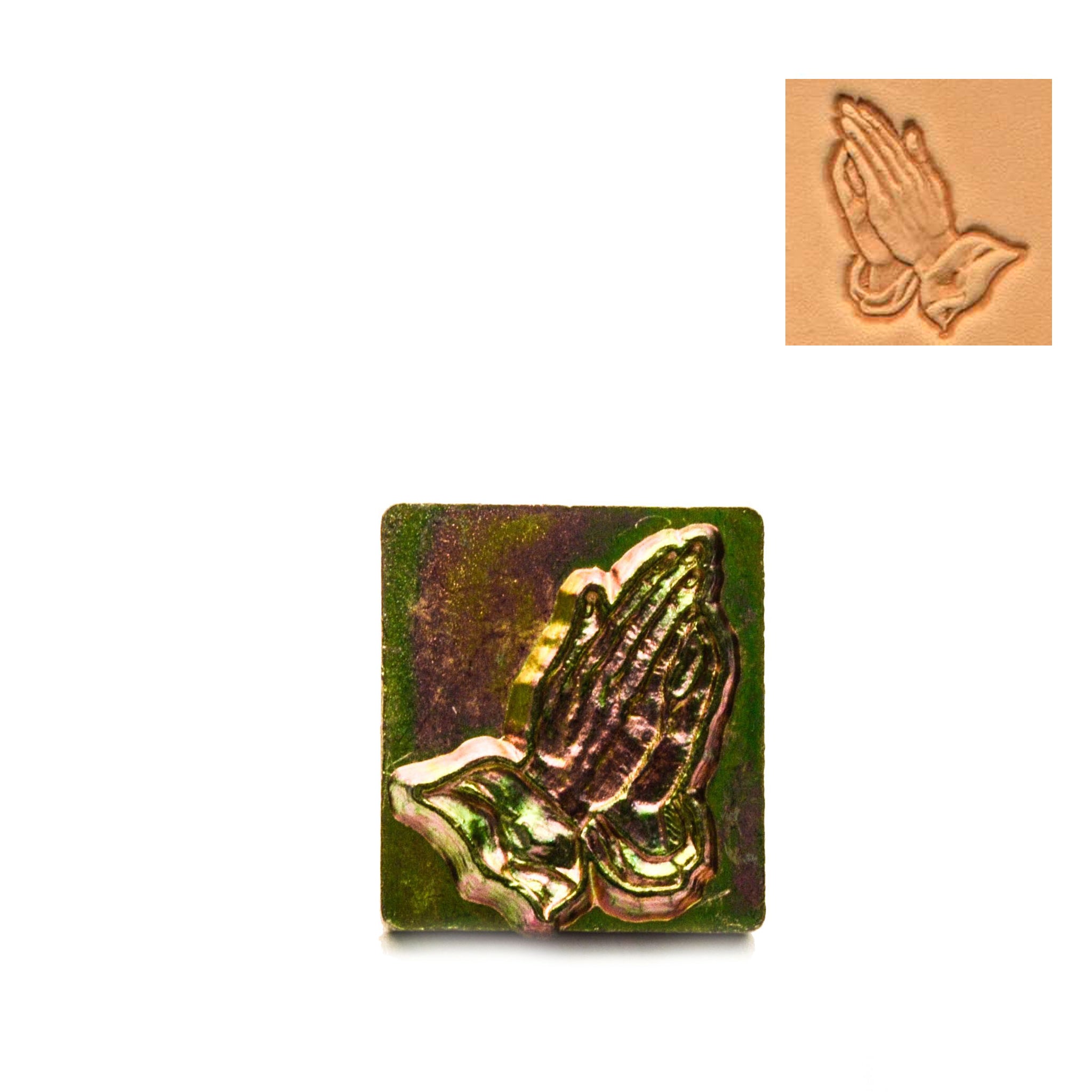 Praying Hands 3D Embossing Stamp from Identity Leathercraft