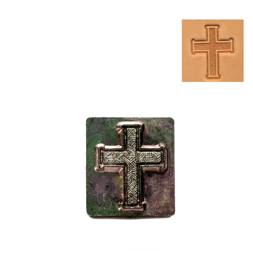 Load image into Gallery viewer, Simple Cross 3D Embossing Stamp from Identity Leathercraft
