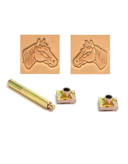 Horse Head 3D Embossing Stamp Left and Right