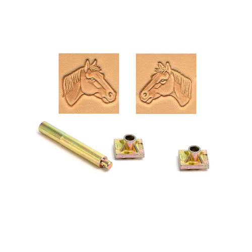 Load image into Gallery viewer, Horse Head 3D Embossing Stamp Left and Right
