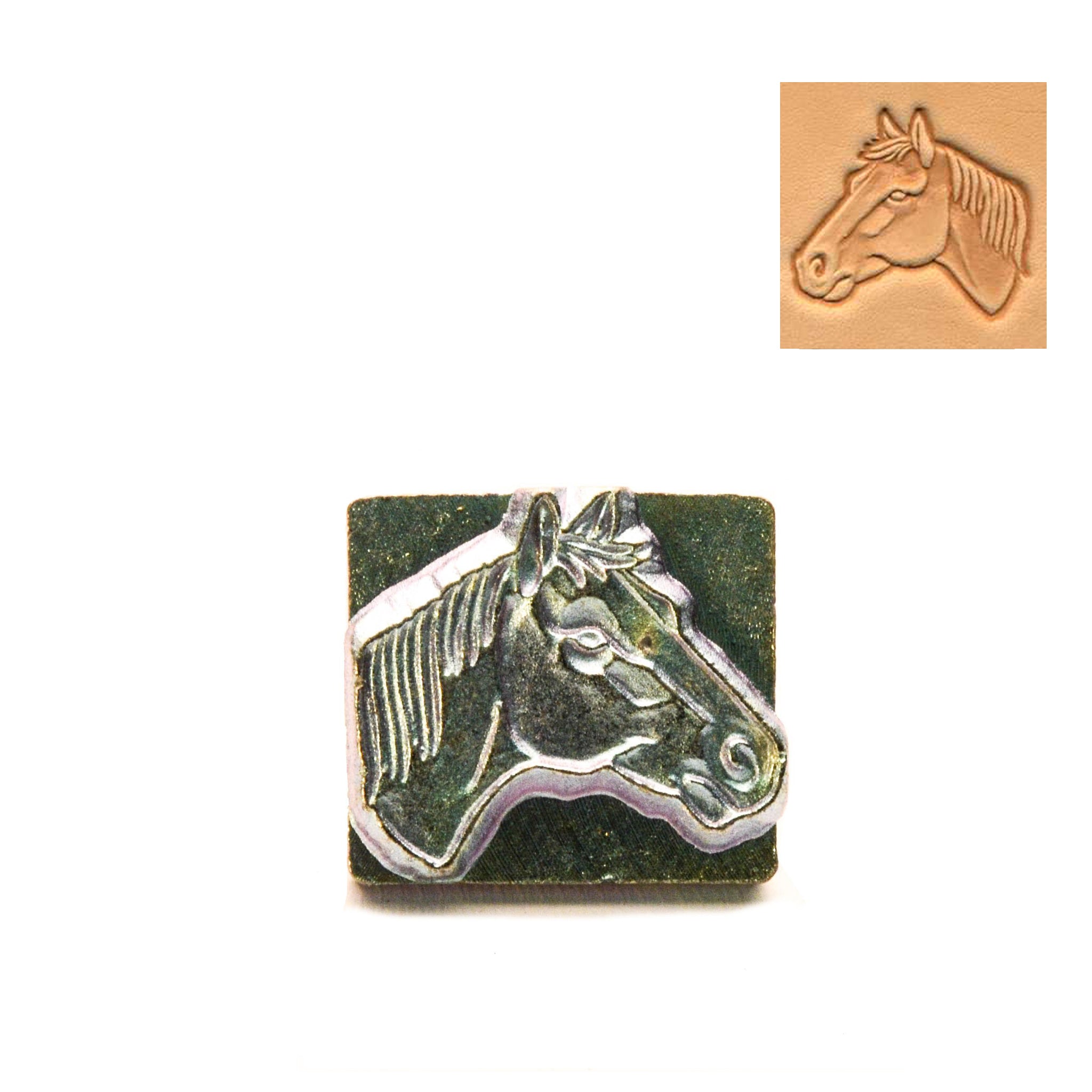 Horse Head 3D Embossing Stamp Left from Identity Leathercraft