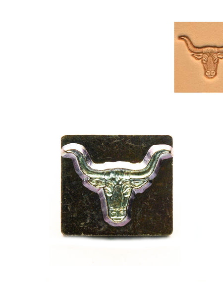 Longhorn Head 3D Embossing Stamp from Identity Leathercraft