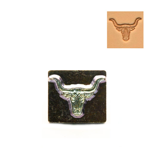 Load image into Gallery viewer, Longhorn Head 3D Embossing Stamp from Identity Leathercraft
