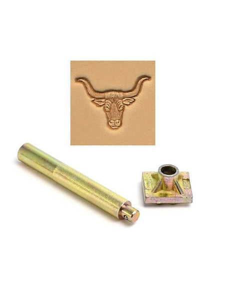 Longhorn Head 3D Embossing Stamp