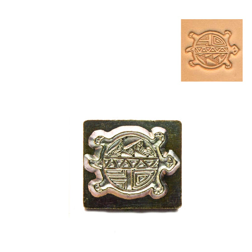 Load image into Gallery viewer, Round Turtle 3D Embossing Stamp from Identity Leathercraft
