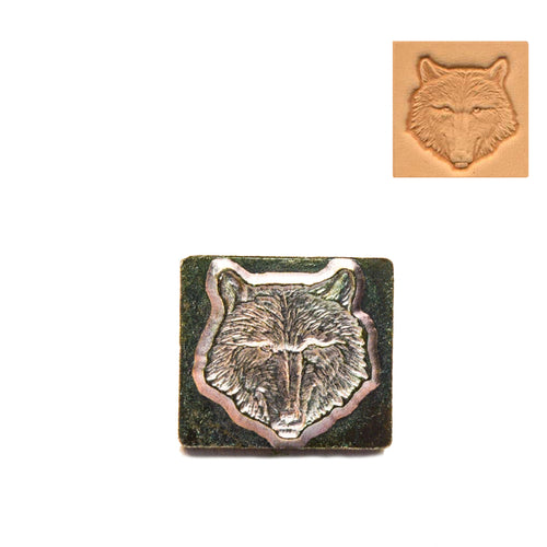 Load image into Gallery viewer, Wolf Head 3D Embossing Stamp from Identity Leathercraft
