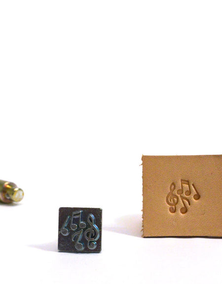 Musical Notes Mini 3D Embossing Stamp from Identity Leathercraft