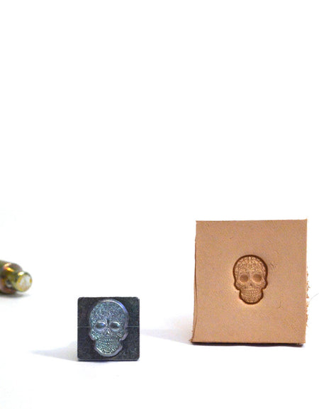 Sugar Skull Mini 3D Embossing Stamp from Identity Leathercraft
