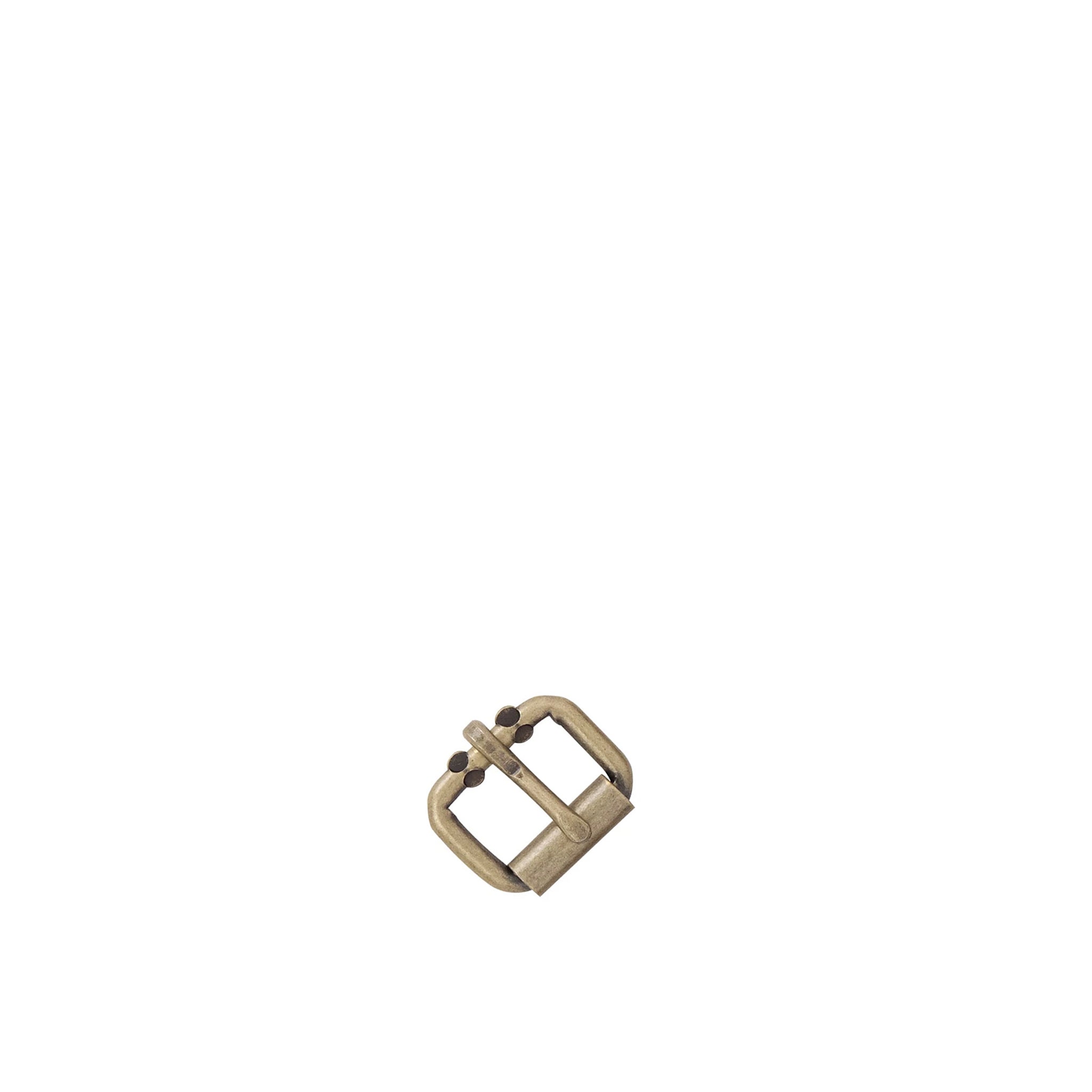 32mm Single Prong Roller Buckle - Antique Brass from Identity Leathercraft