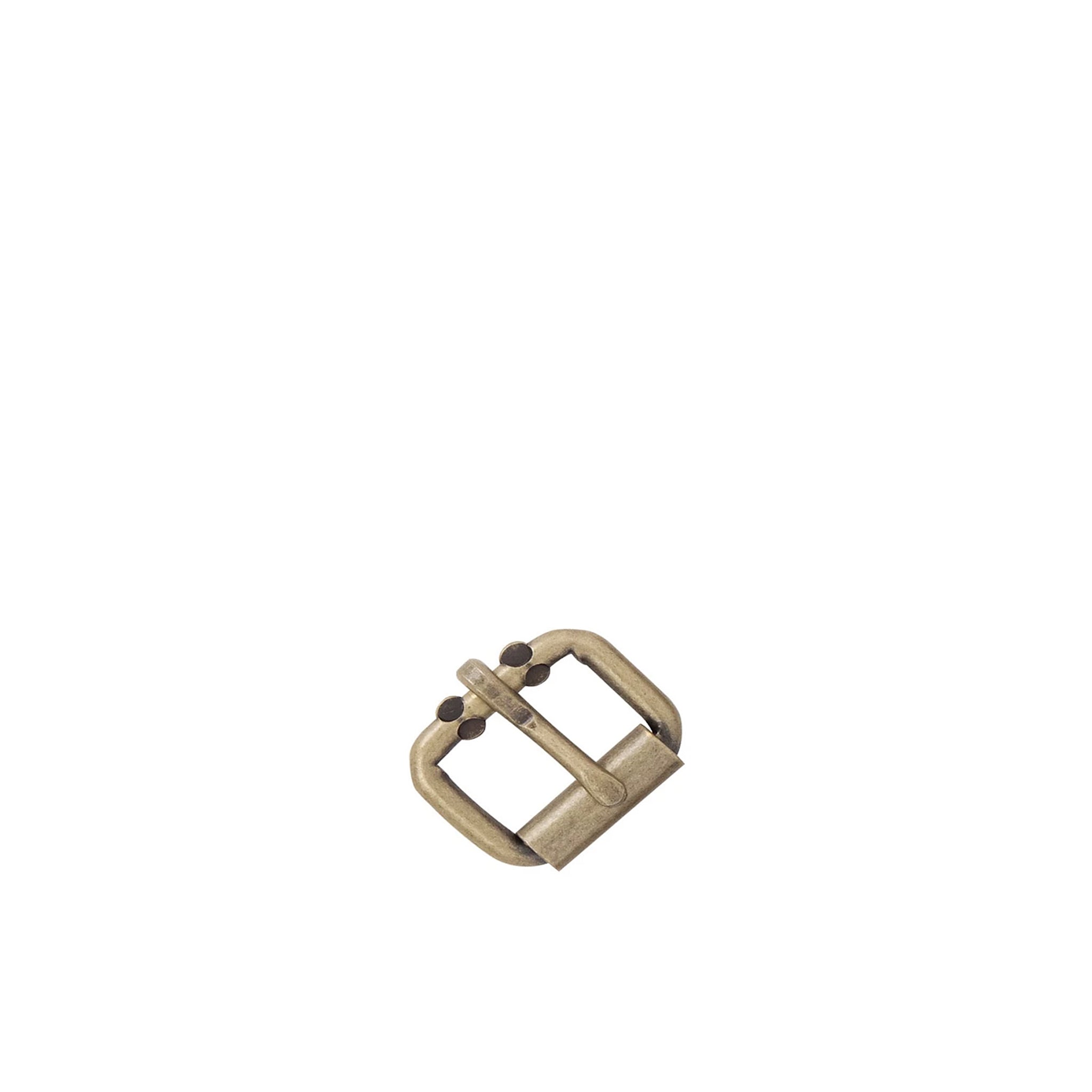 38mm Single Prong Roller Buckle - Antique Brass from Identity Leathercraft