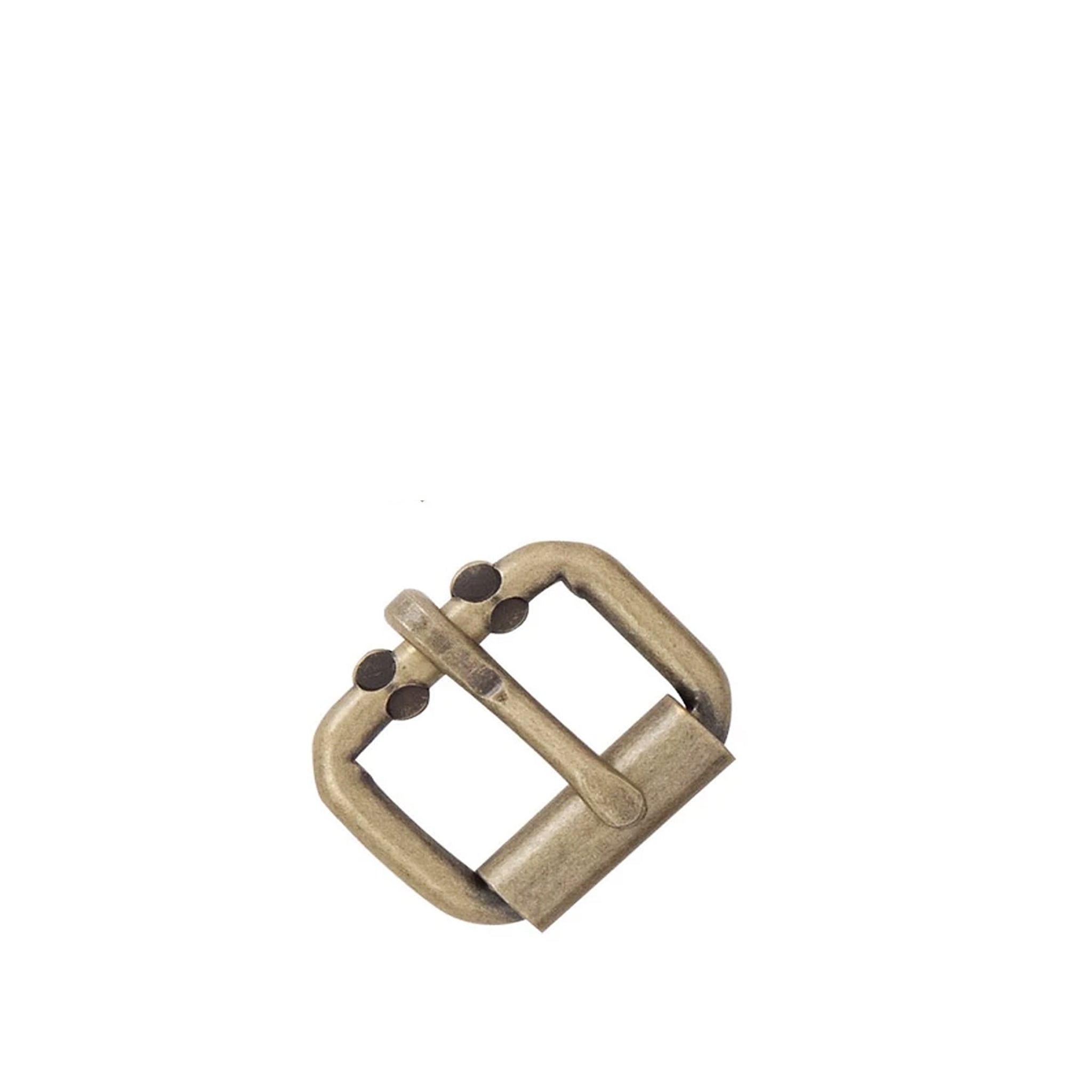51mm Single Prong Roller Buckle - Antique Brass from Identity Leathercraft