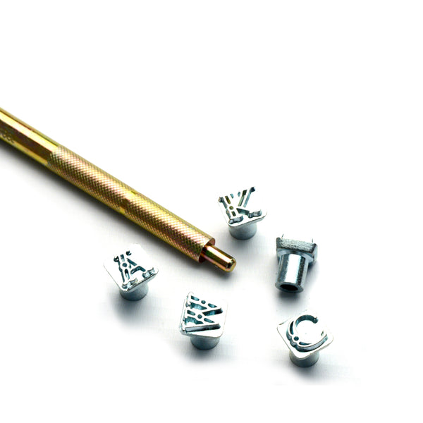 Open Style Alphabet Stamp Set from Identity Leathercraft