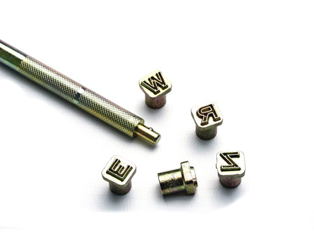 1/4" Open Face Alphabet Stamp Set from Identity Leathercraft