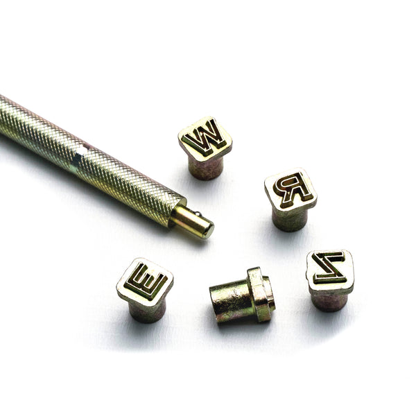 1/4" Open Face Alphabet Stamp Set from Identity Leathercraft