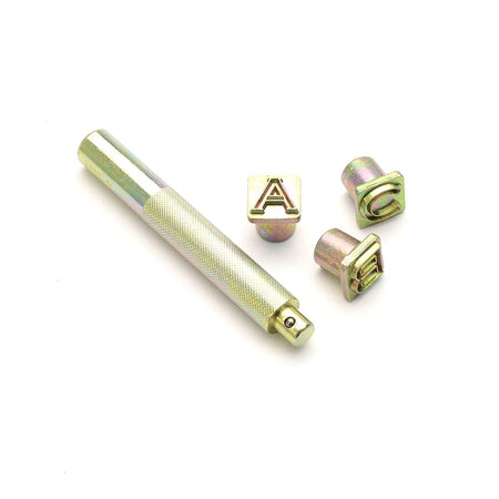 1/2" Open Face Alphabet Stamp Set from Identity Leathercraft