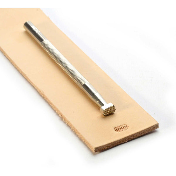 Large Open Check Background Stamp from Identity Leathercraft