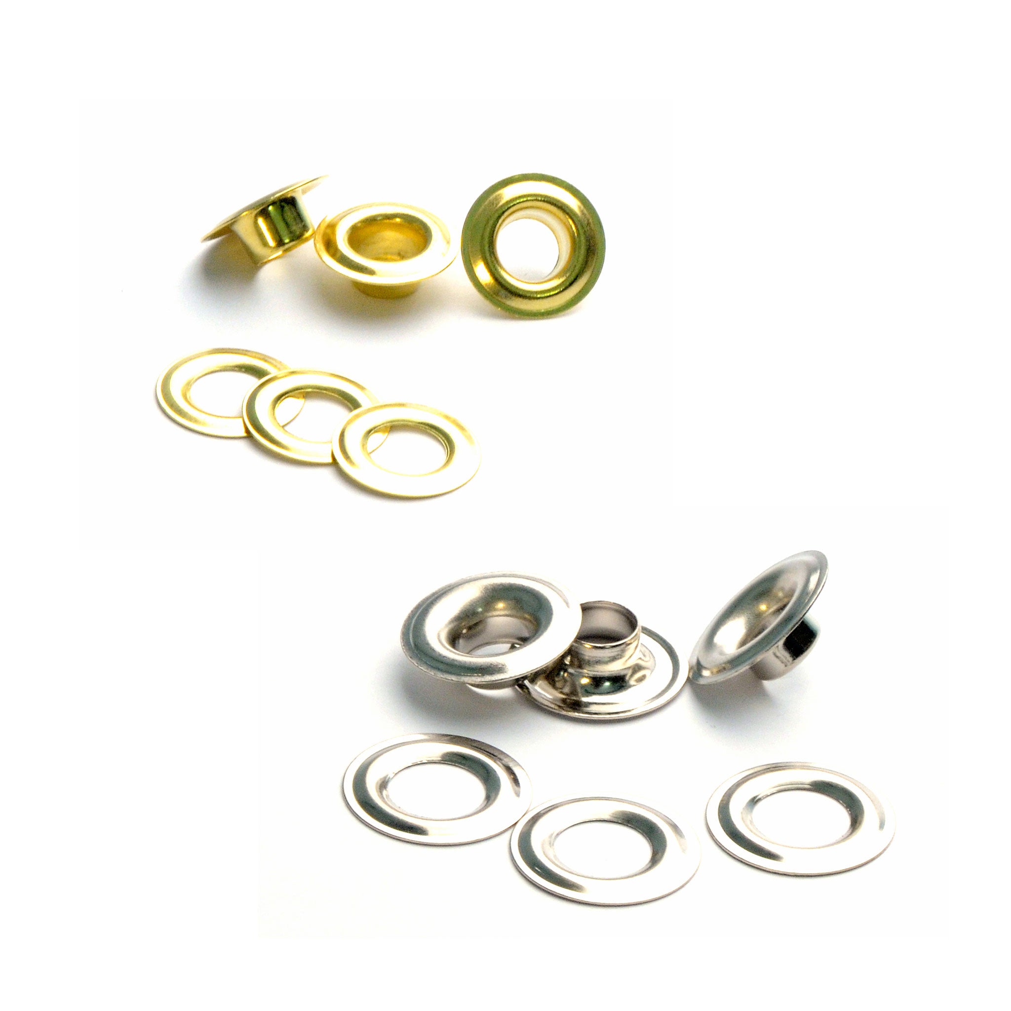 Extra Long Solid Brass Grommets (Eyelet and Washer) from Identity Leathercraft