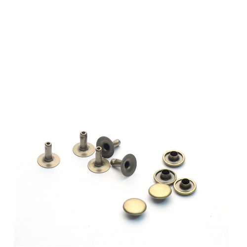 Load image into Gallery viewer, Medium Antique Brass Single Cap Rivets
