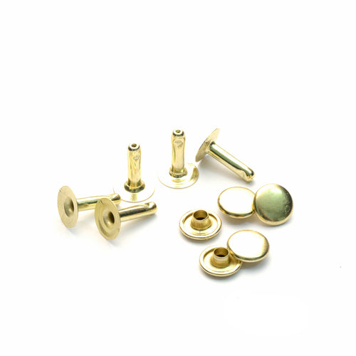 Load image into Gallery viewer, Large Brass Single Cap Rivets
