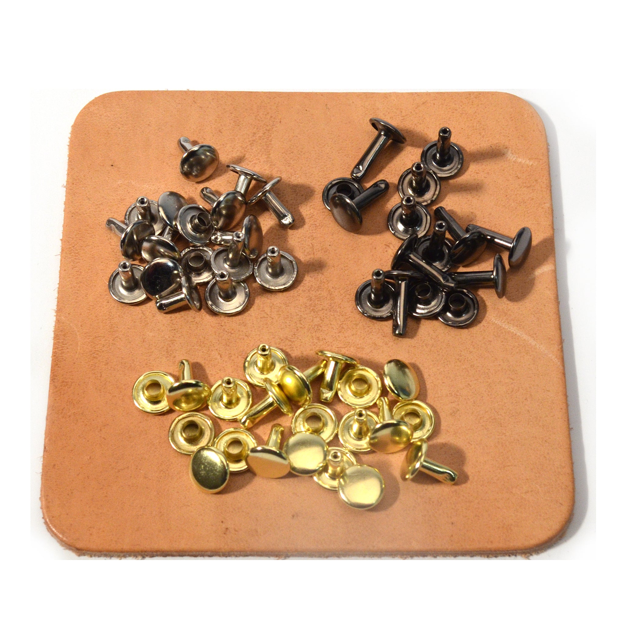Double Cap Rivets from Identity Leathercraft
