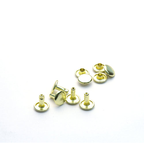 Load image into Gallery viewer, Medium Brass Double Cap Rivets from Identity Leathercraft

