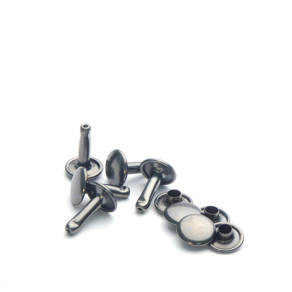 Wide Double Cap Rivets Assortment Pack- Antique Nickel from Identity Leathercraft