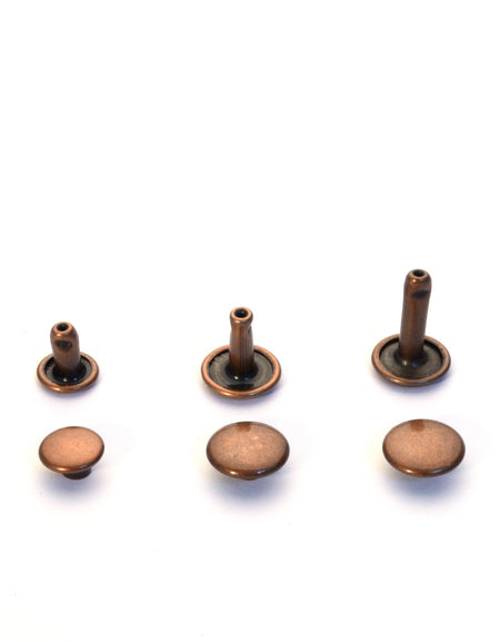 Wide Double Cap Rivets Assortment Pack- Antique Copper from Identity Leathercraft