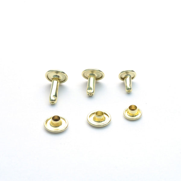 Solid Brass Double Cap Rivets for leather craft leather work