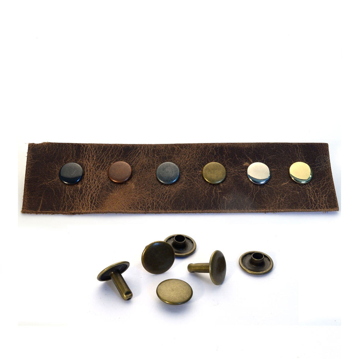 Extra wide double cap rivets | identityleathercraft