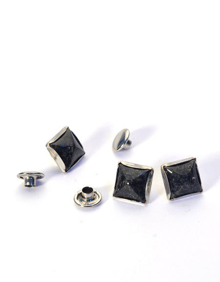 Black Stone Pyramid Rivets from Identity Leathercraft