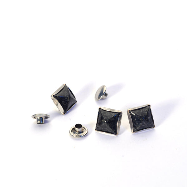 Black Stone Pyramid Rivets from Identity Leathercraft