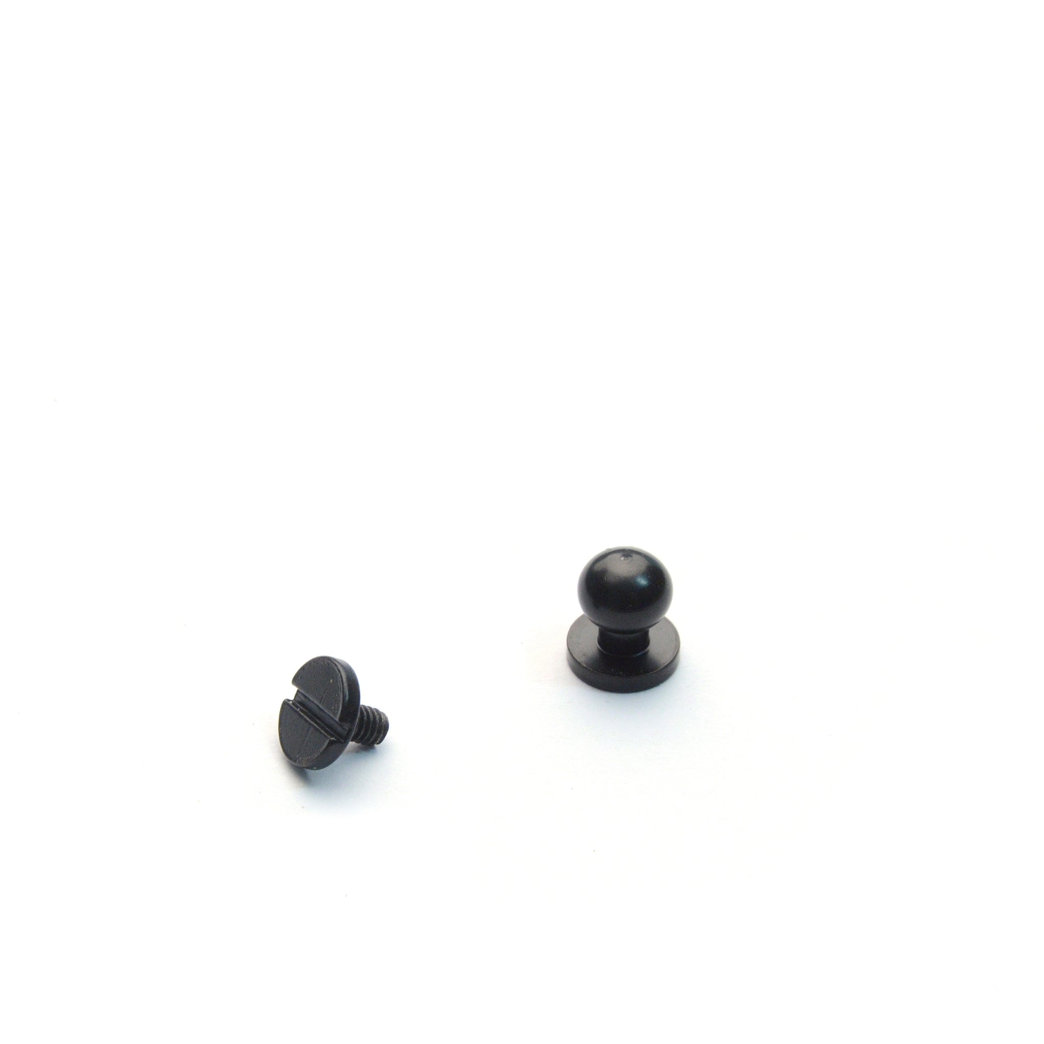 Small Black Plated Button Stud (Sam Browne) from Identity Leathercraft