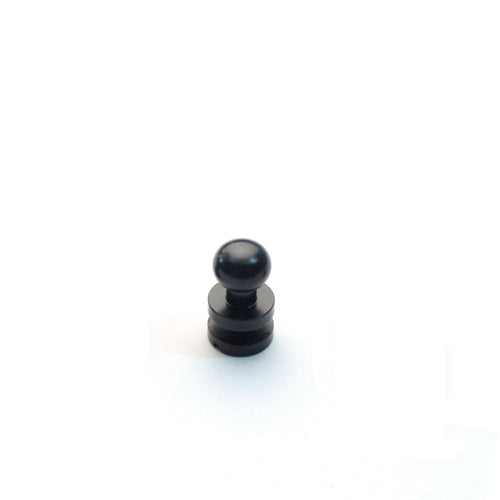 Load image into Gallery viewer, Medium Black Plated Button Stud (Sam Browne) from Identity Leathercraft
