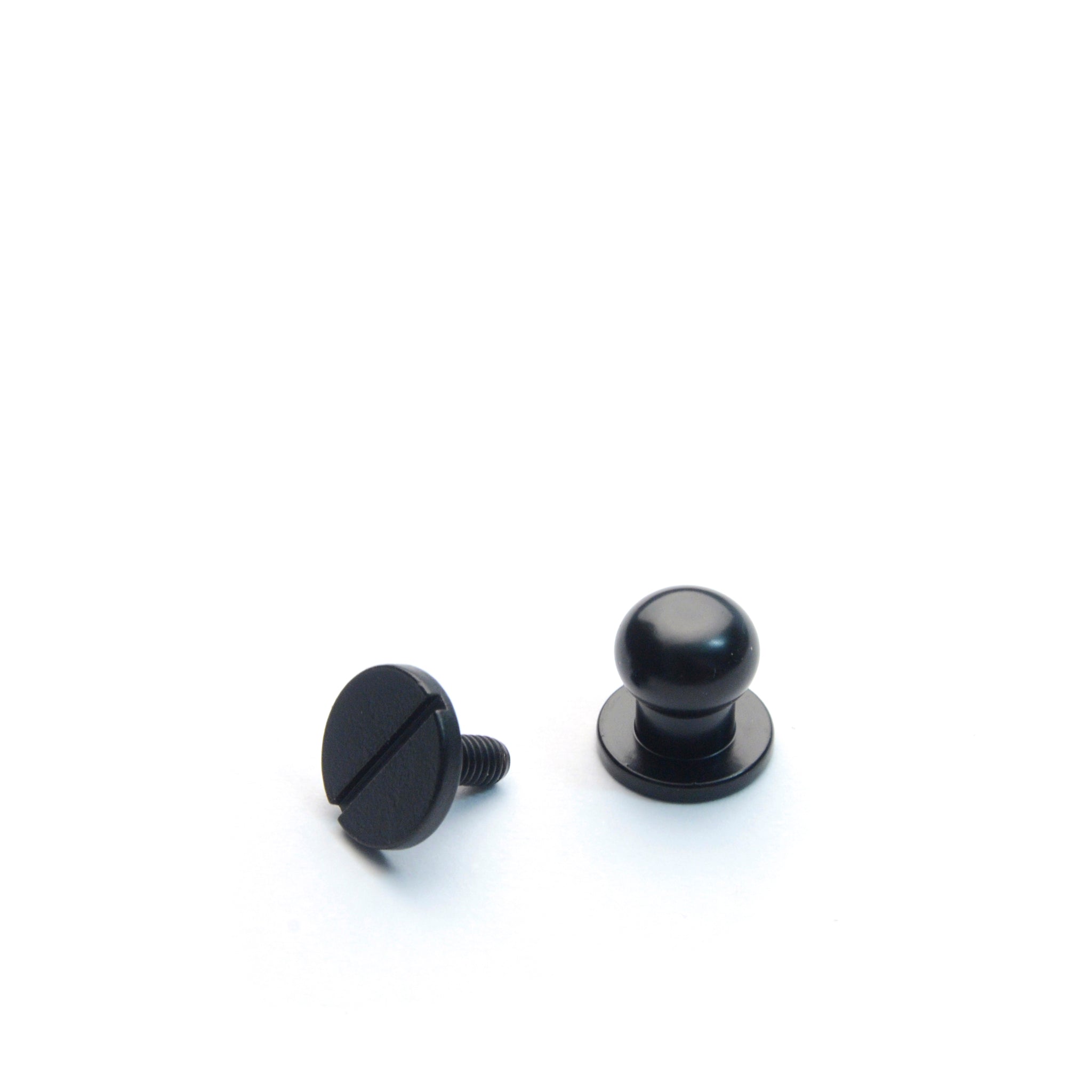 Large Black Plated Button Stud (Sam Browne) from Identity Leathercraft