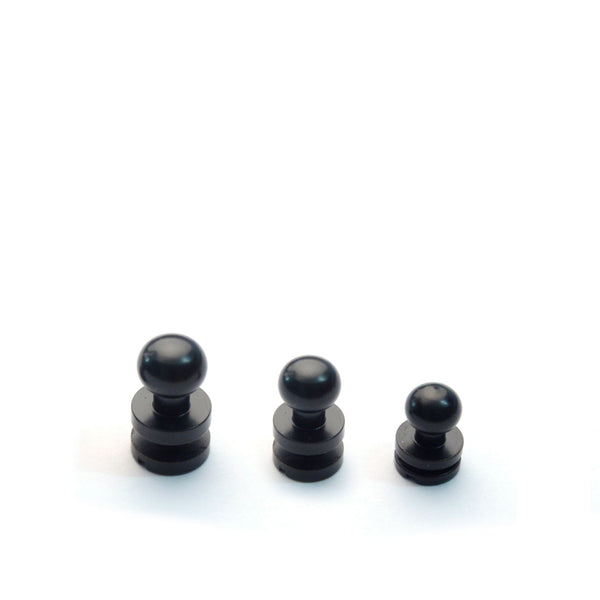 Black Plated Button Stud (Sam Browne) from Identity Leathercraft
