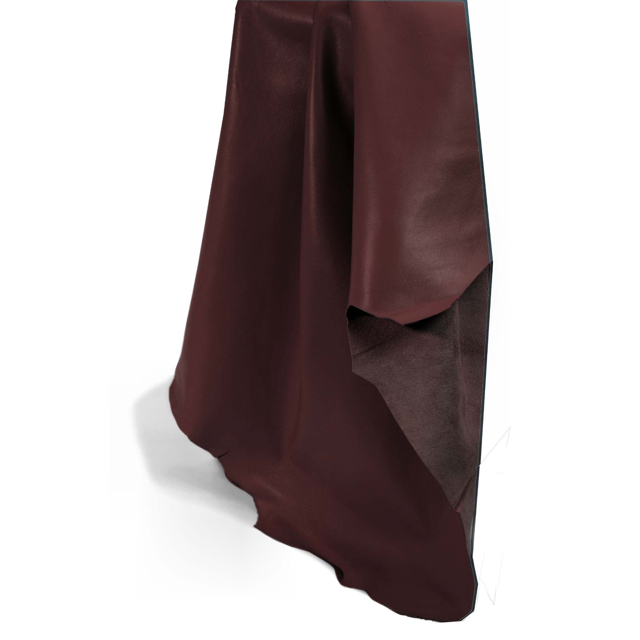 Chestnut brown soft drape sheepskin nappa leather ideal for garment making