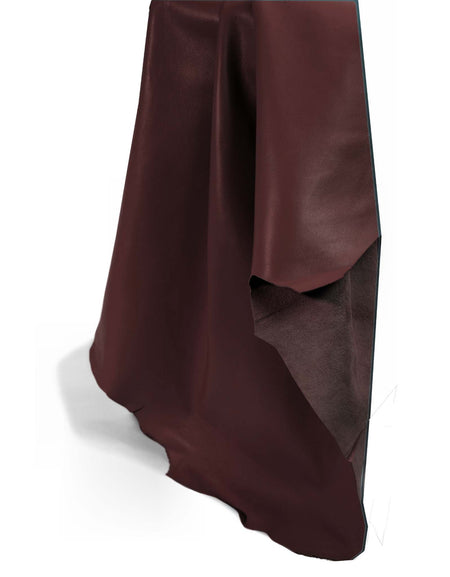 Chestnut brown soft drape sheepskin nappa leather ideal for garment making