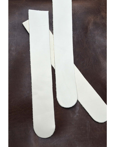 Pre cut eco creamy white leather bookmarlk or wristband ready for decorating