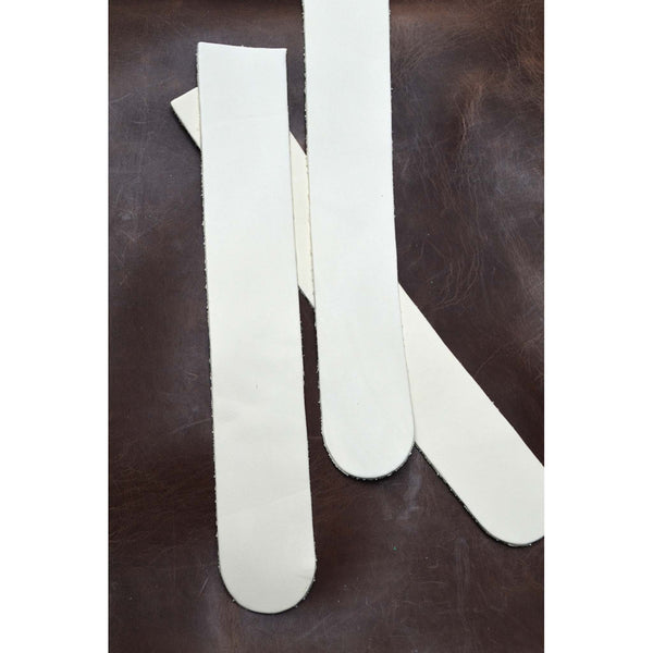 Pre cut eco creamy white leather bookmarlk or wristband ready for decorating