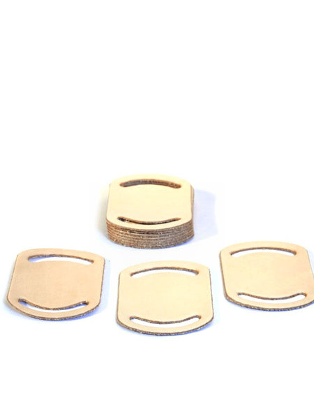 10 pack Economy Veg Tan Leather Tri Woggle