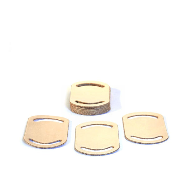 10 pack Economy Veg Tan Leather Tri Woggle
