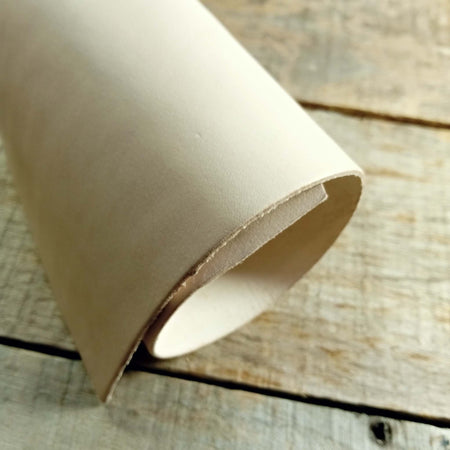 Natural veg tan buffalo calf leather with a firmer feel