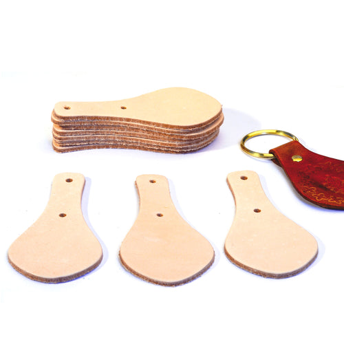 Load image into Gallery viewer, Premium Veg Tan Leather Keyring Oval from Identity Leathercraft
