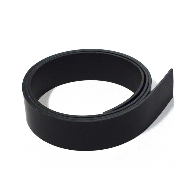 Black Dyed Veg Tan Cowhide Strip 3.0-3.5mm from Identity Leathercraft