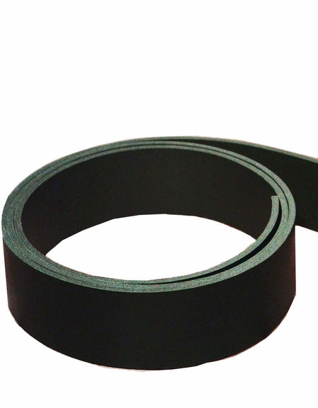 Green Dyed Veg Tan Cowhide Strip 3.0-3.5mm from Identity Leathercraft