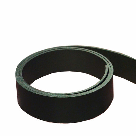 Green Dyed Veg Tan Cowhide Strip 3.0-3.5mm from Identity Leathercraft