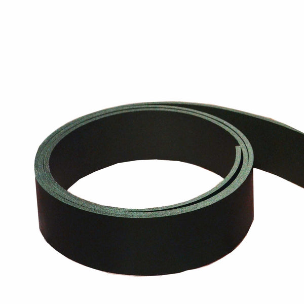 Green Dyed Veg Tan Cowhide Strip 3.0-3.5mm from Identity Leathercraft