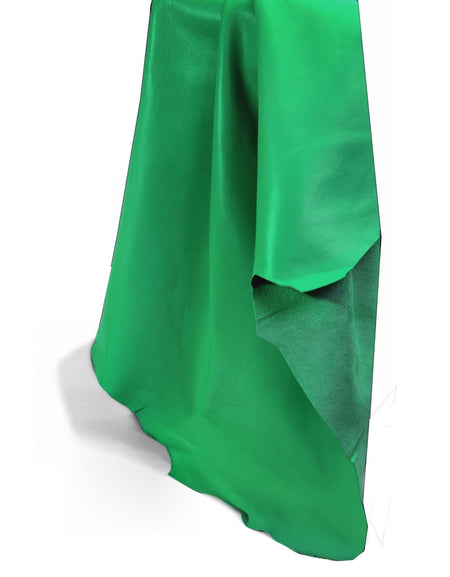 Bright Green soft sheepskin leather ideal for clothing, applique or craft