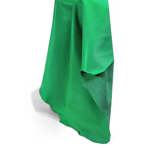 Load image into Gallery viewer, Bright Green soft sheepskin leather ideal for clothing, applique or craft
